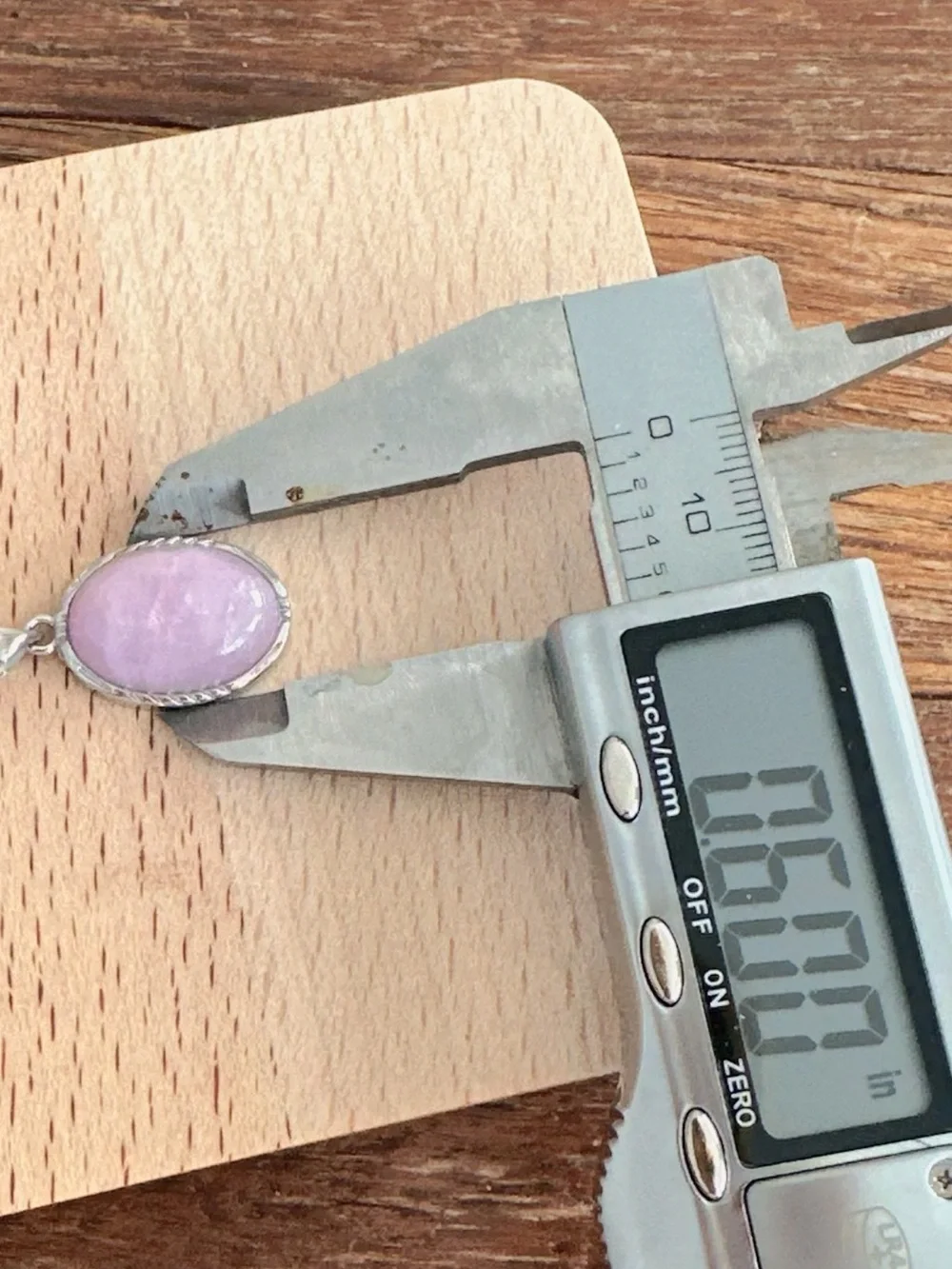 Pink Crystal Pendant Natural Stone Oval Cabochon Handmade Charm Reiki Jewelry